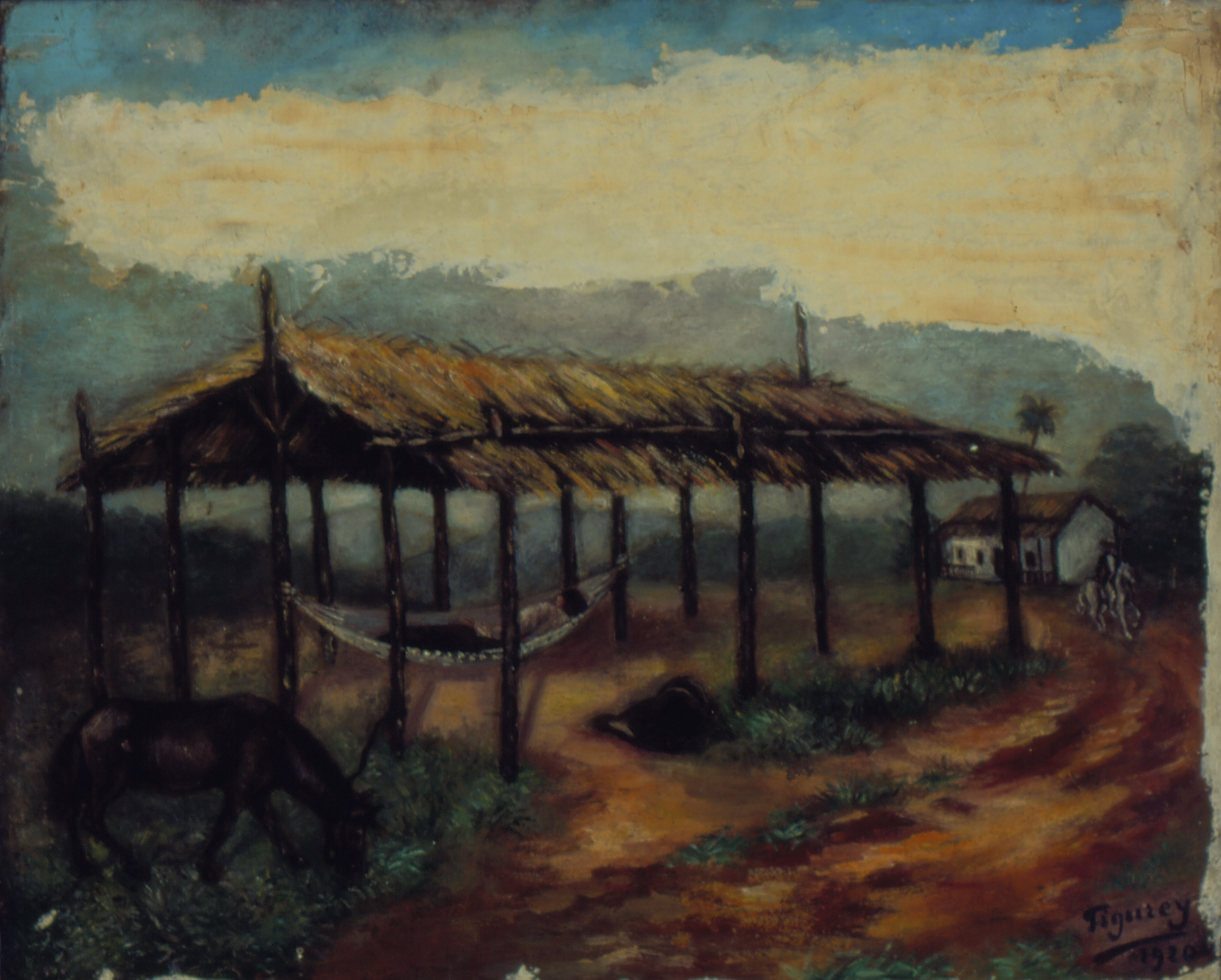 Pintura Pouso de Tropeiros — Sorocaba, 1830, de André Figurey