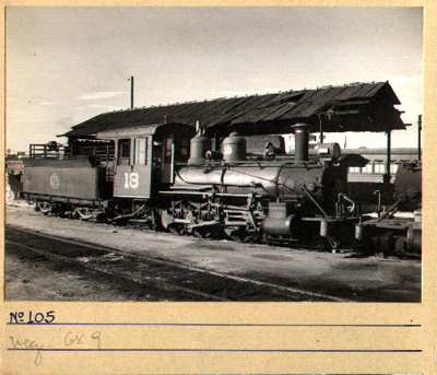 Locomotiva número 18 da Estrada de Ferro Sorocabana em 1958